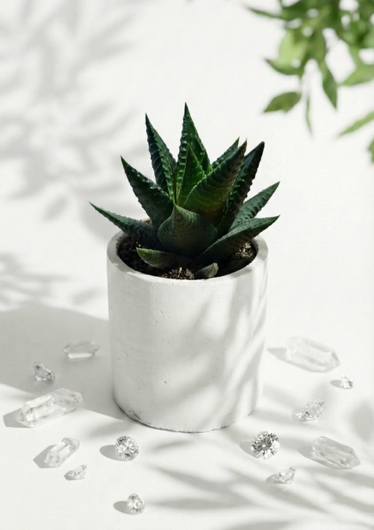 Haworthia Succulent in a Round Pot