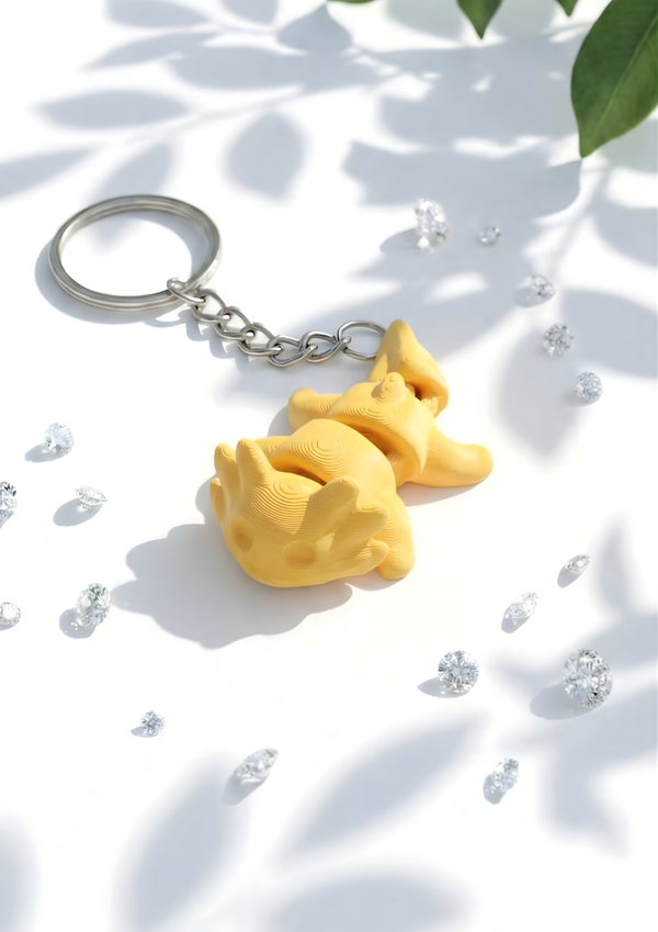 Mini Axolotl Figurine Keychain