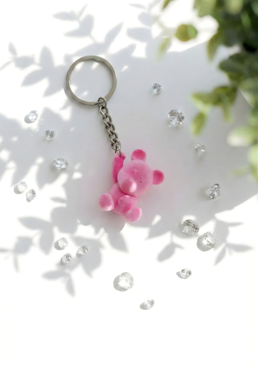 Mini Teddy Bear Figurine Keychain