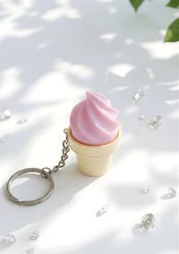 Ice Cream Shaped Clicker Keychain
