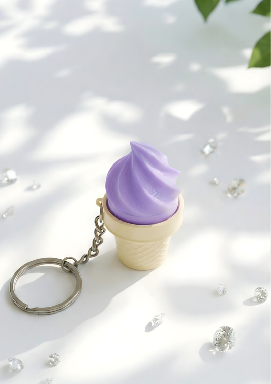 Ice Cream Shaped Clicker Keychain