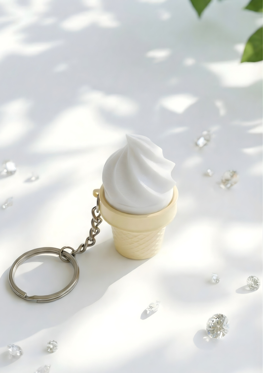 Ice Cream Shaped Clicker Keychain