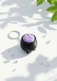 Witch's Cauldron Themed Clicker Keychain