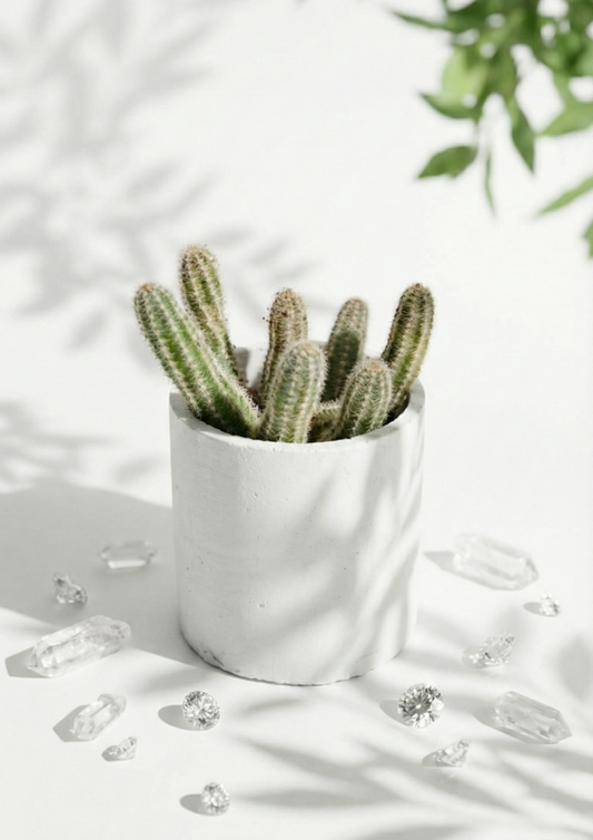 Echinopsis Chamaecereus Succulent in a Round Pot