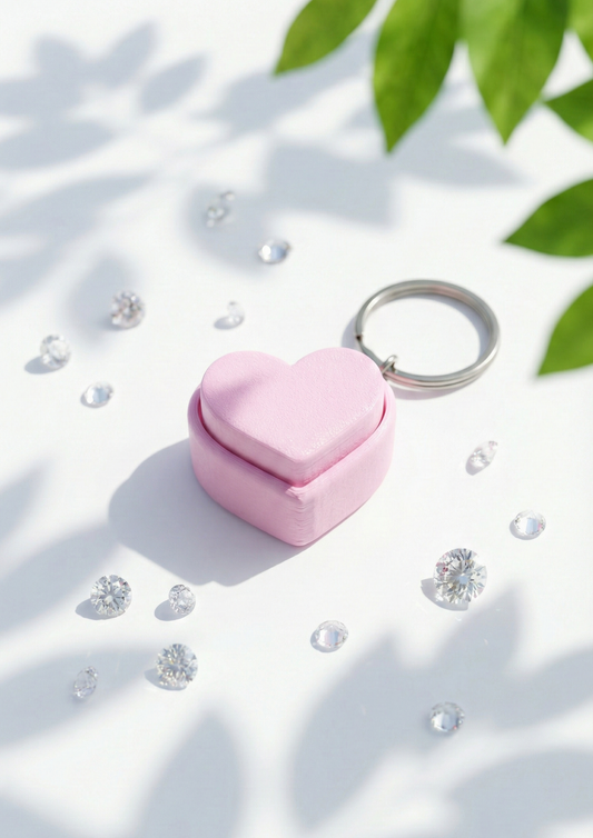 Heart-Shaped Clicker Keychain