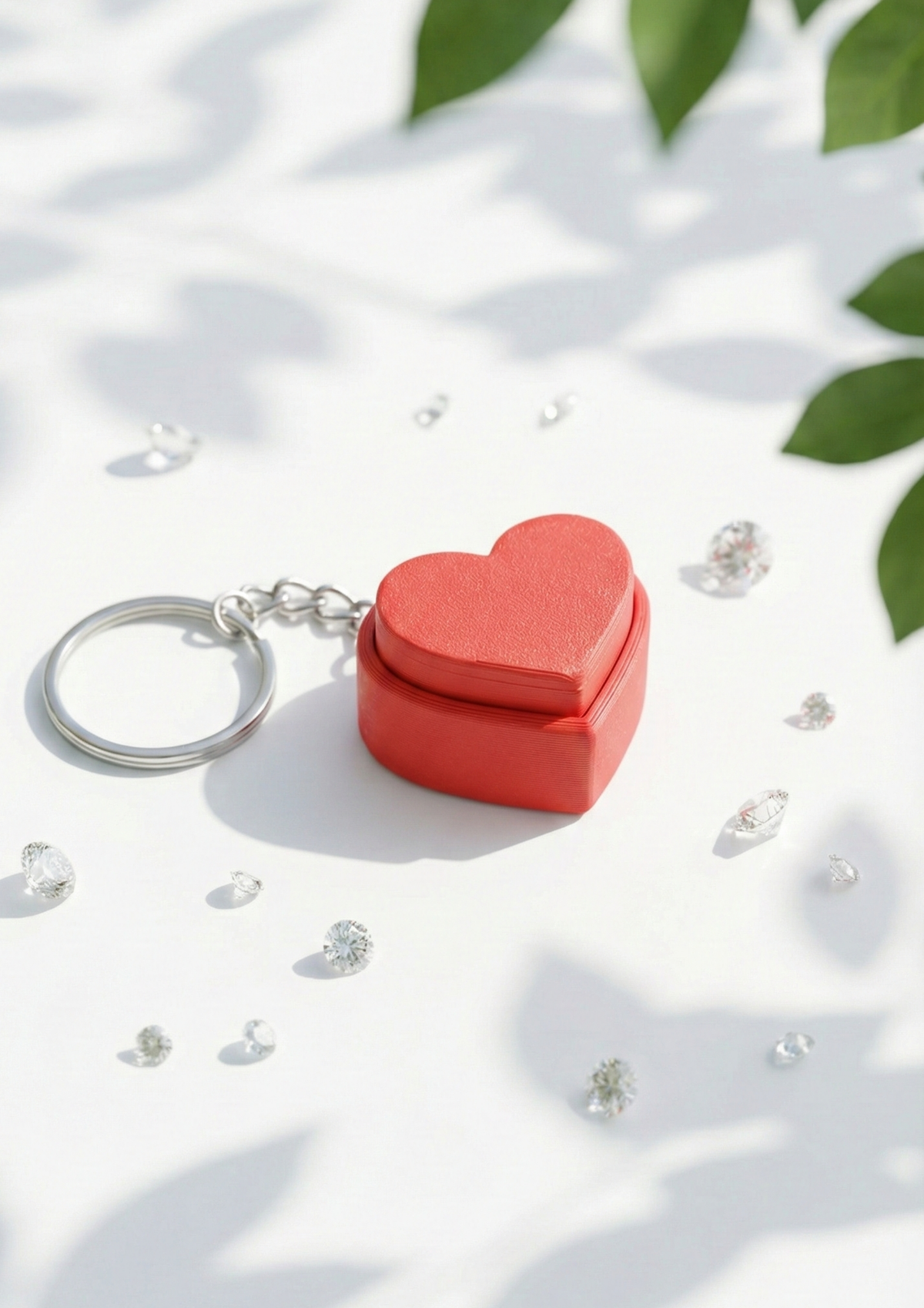 Heart-Shaped Clicker Keychain